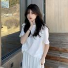 Elbow-sleeve T-shirt Wite - One Size