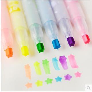 Set: Multicolored Mini Star Highlighters