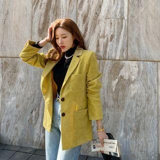Multi-pocket Corduroy Blazer