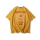 Dragon-print Short-sleeve Round Neck T-shirt