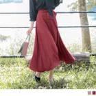 Bow Waist Midi A-line Skirt