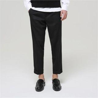 Turn-up Hem Baggy-fit Pants