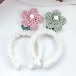 Furry Floral Headband