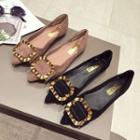 Pointed Buckle Detail Flats