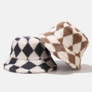 Diamond Print Fleece Bucket Hat