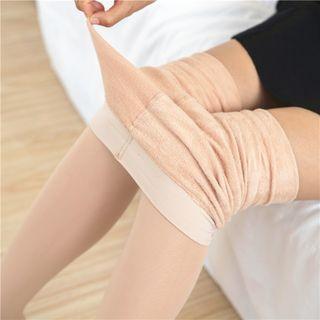 Fleece-lined Leggings Nude - One Size