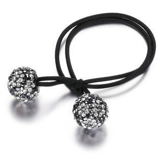 Swarovski Elements Crystal Hair Tie Black - One Size