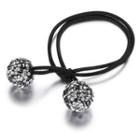 Swarovski Elements Crystal Hair Tie Black - One Size