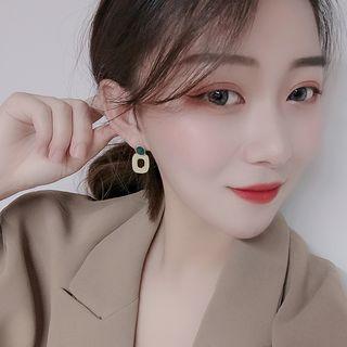 Glaze Square Dangle Earring 1 Pair - As Shown In Figure - One Size