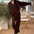 Zip-up Cardigan / Harem Pants