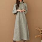 Brushed Long Turtleneck Dress