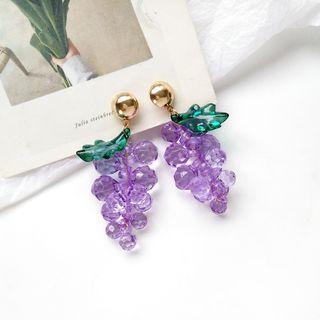 Resin Grape Dangle Earring