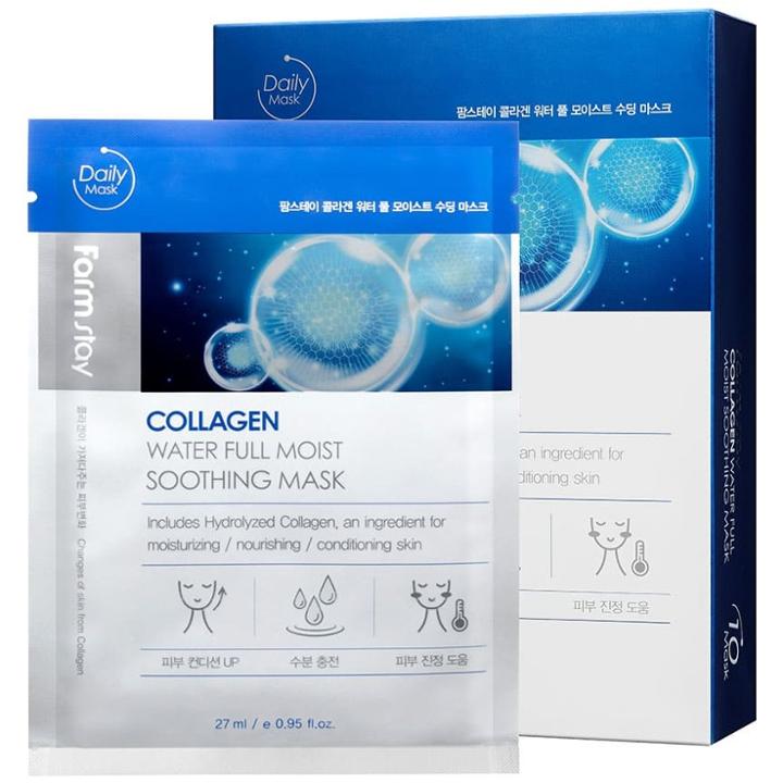 Farm Stay - Collagen Water Full Moist Soothing Mask 10 Pcs