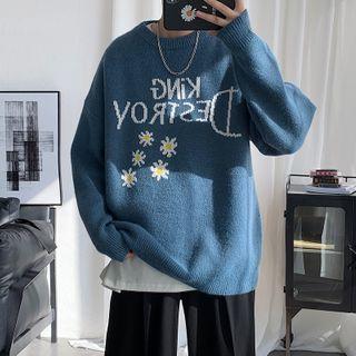 Daisy Embroidery Sweater