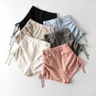 Plain Drawstring Hot Pants