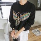 Round-neck Sequined Pullover