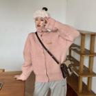 Mock-neck Single Breasted Cardigan