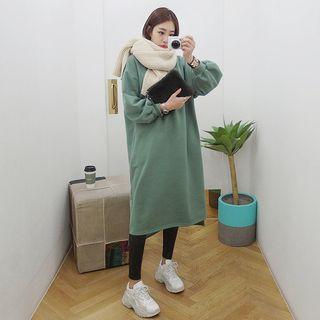 Dip-back Long Sweatshirt Dress