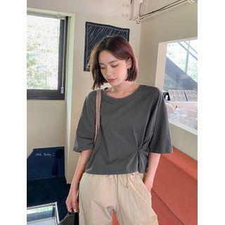Button-detail Oversized T-shirt