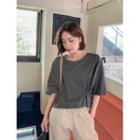 Button-detail Oversized T-shirt