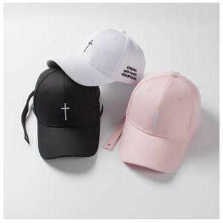 Bow-accent Embroidered Lettering Baseball Cap