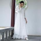 3/4-sleeve Maxi Hanfu Dress