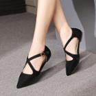 Pointed Cross Strap Flats