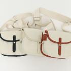 Piped Canvas Flap Cross Bag