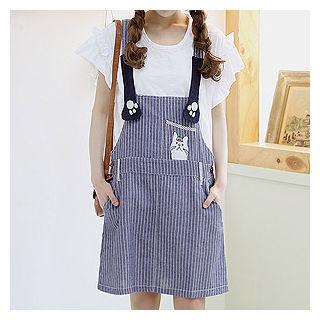 Pocket-front Suspender Dress