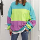 Oversized Color-block Sweatshirt