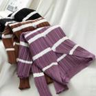 Striped Rib Knit Cardigan
