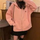 Embroidered Oversized Hood Jacket