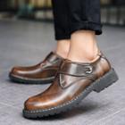 Genuine-leather Washed Loafers