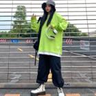 Mock Two-piece Sweatshirt / Wide-leg Cargo Pants / Set