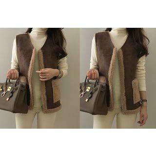 Boucl -knit Faux-shearling Vest