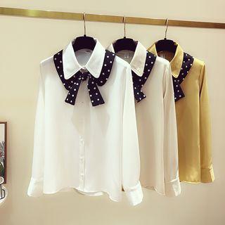 Plain Shirt With Dotted Neckerchief
