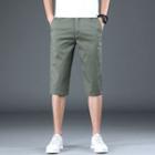 Mid Rise Cropped Straight Leg Pants
