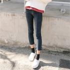 Seam-trim Cropped Skinny Jeans