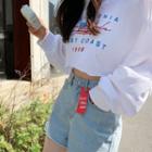 Usa Cropped Oversized Top