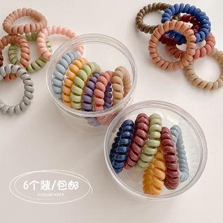 Set Of 6: Coil Hair Tie