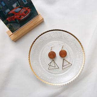 Triangle Wood Earring