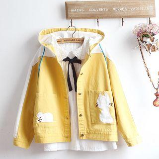 Set: Hooded Buttoned Jacket + Shirt
