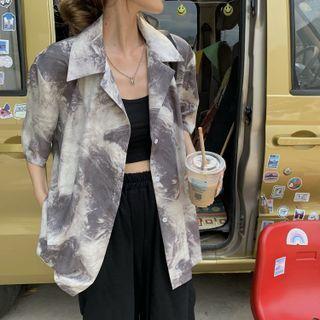 Short-sleeve Tie-dye Shirt Tie-dye - One Size