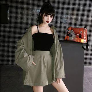 Plain Shirt / Wide-leg Shorts / Camisole Top / Set