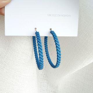 Alloy Open Hoop Earring 1 Pair - Earrings - One Size