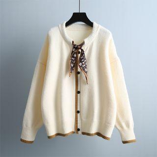 Ribbon Tie-neck Cardigan