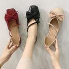 Bow Square Toe Sandals