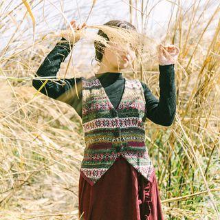Flower Print Button-up Vest