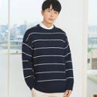 Round-neck Striped Thick Sweater