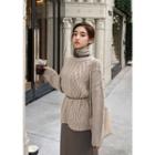 Pastel Cable-knit Sweater (4 Colors)